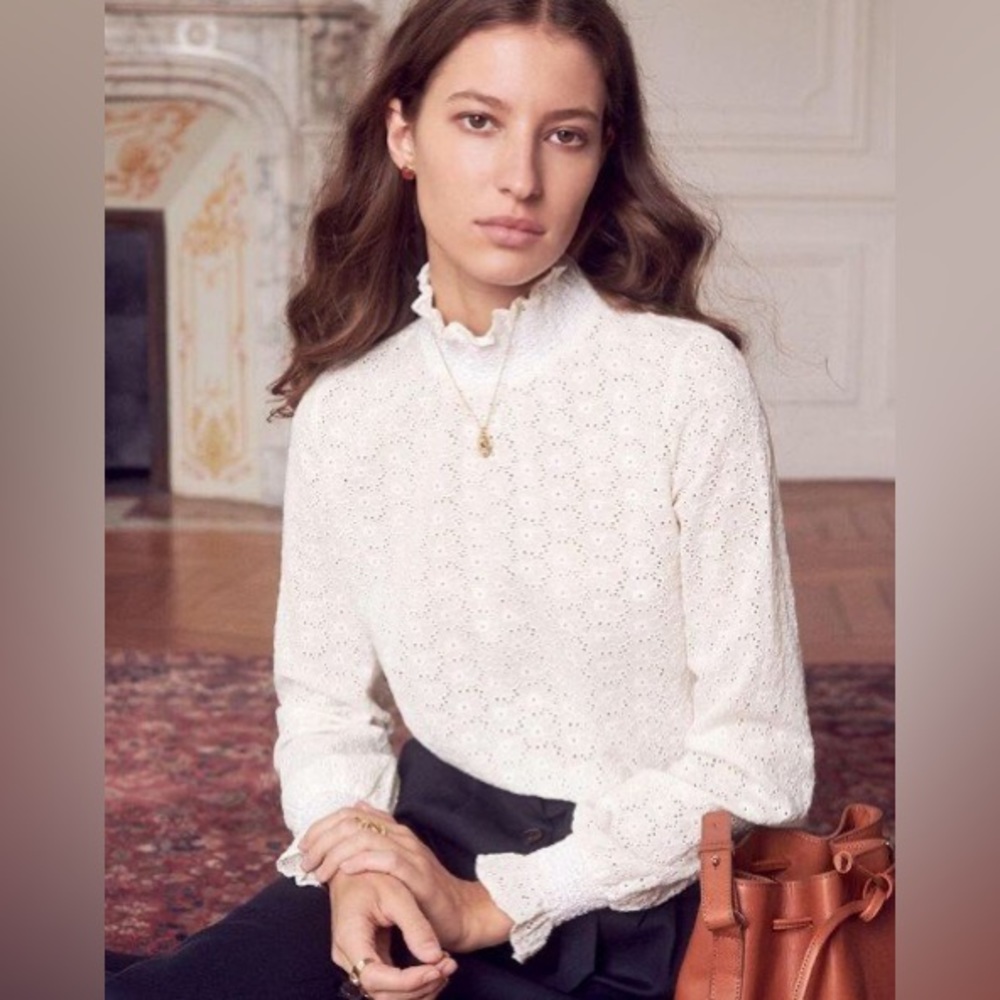 SEZANE Cathy Blouse in White